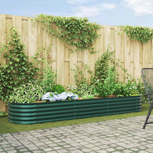 Verhoogd bed Groen 320 x 80 x 44 cm Staal is nu te koop bij PeponiXL, paradijselijk wonen!