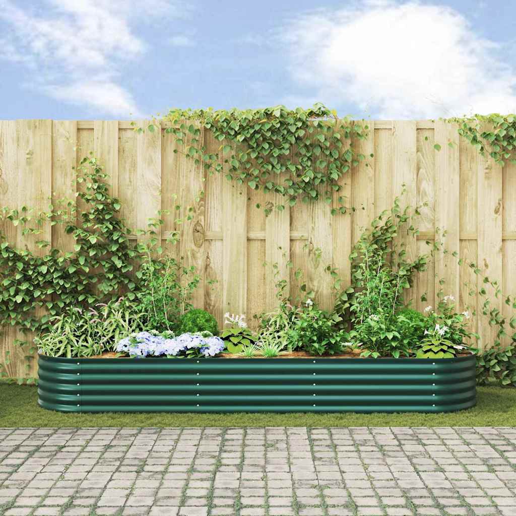 Verhoogd bed Groen 320 x 80 x 44 cm Staal is nu te koop bij PeponiXL, paradijselijk wonen!