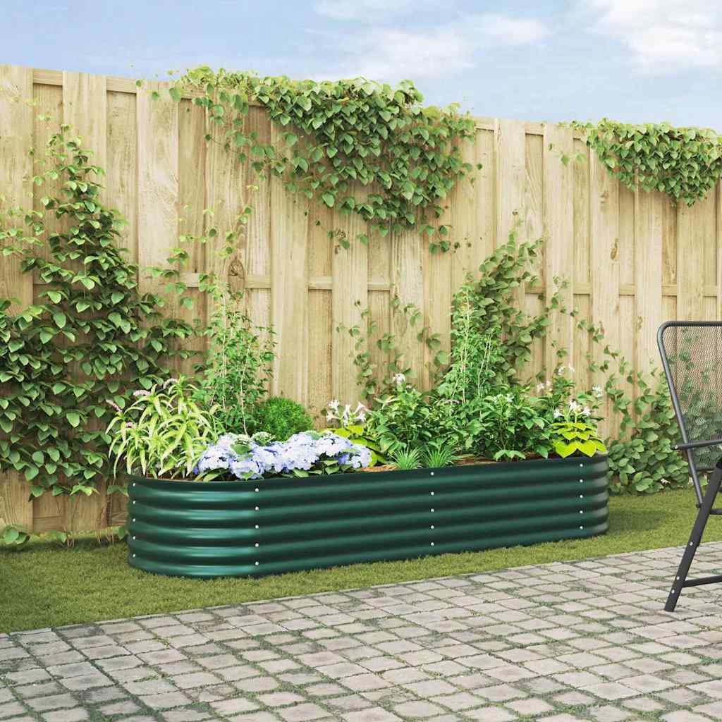 Verhoogd bed Groen 240 x 80 x 44 cm Staal is nu te koop bij PeponiXL, paradijselijk wonen!