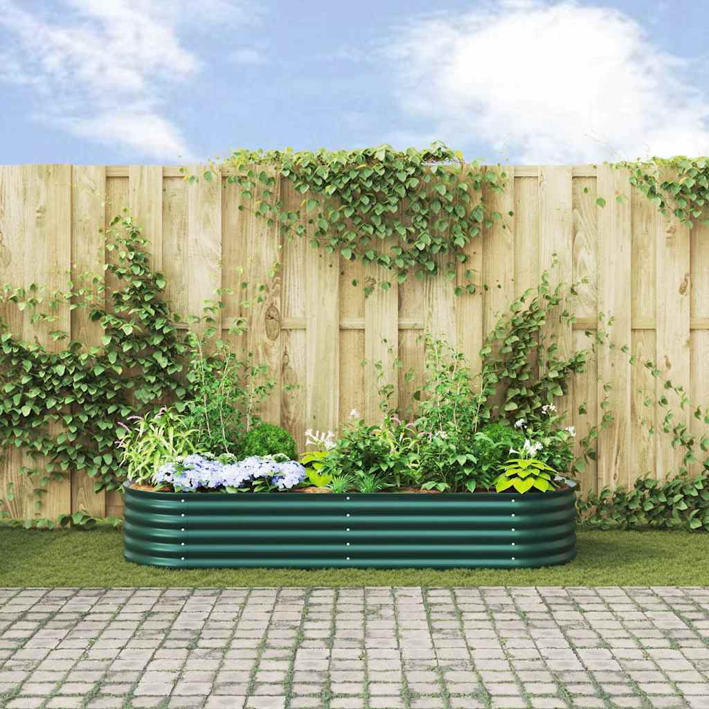 Verhoogd bed Groen 240 x 80 x 44 cm Staal is nu te koop bij PeponiXL, paradijselijk wonen!