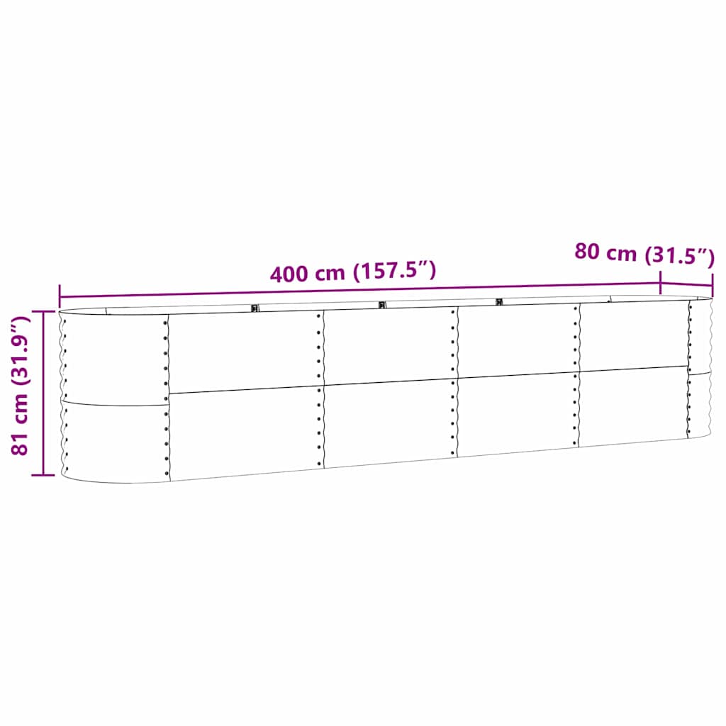Verhoogd bed Bruin 400 x 80 x 81 cm Staal is nu te koop bij PeponiXL, paradijselijk wonen!