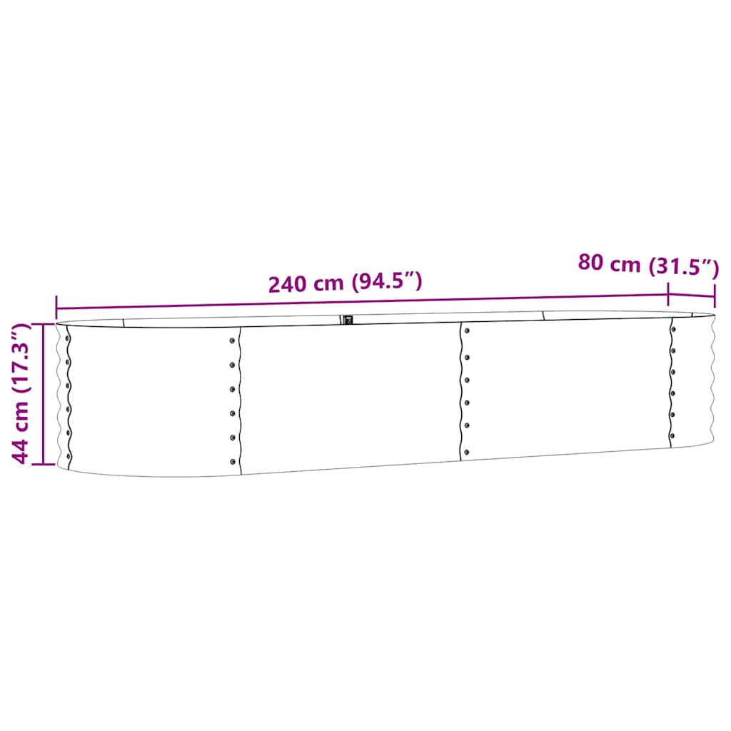 Verhoogd bed Bruin 240 x 80 x 44 cm Staal is nu te koop bij PeponiXL, paradijselijk wonen!