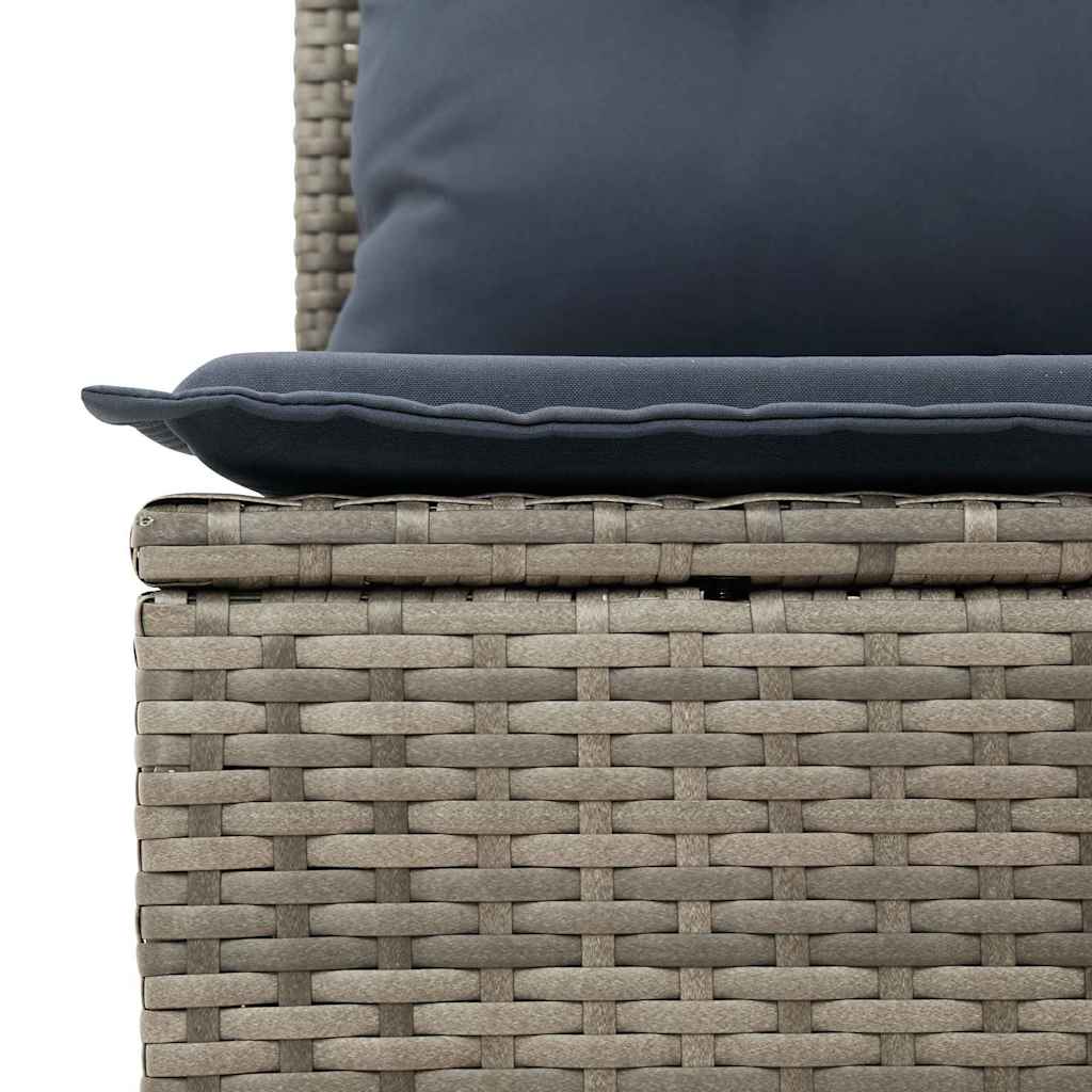 Tuin Sofa Set met kussen 6 pcs Grijs Poly riet is nu te koop bij PeponiXL, paradijselijk wonen!