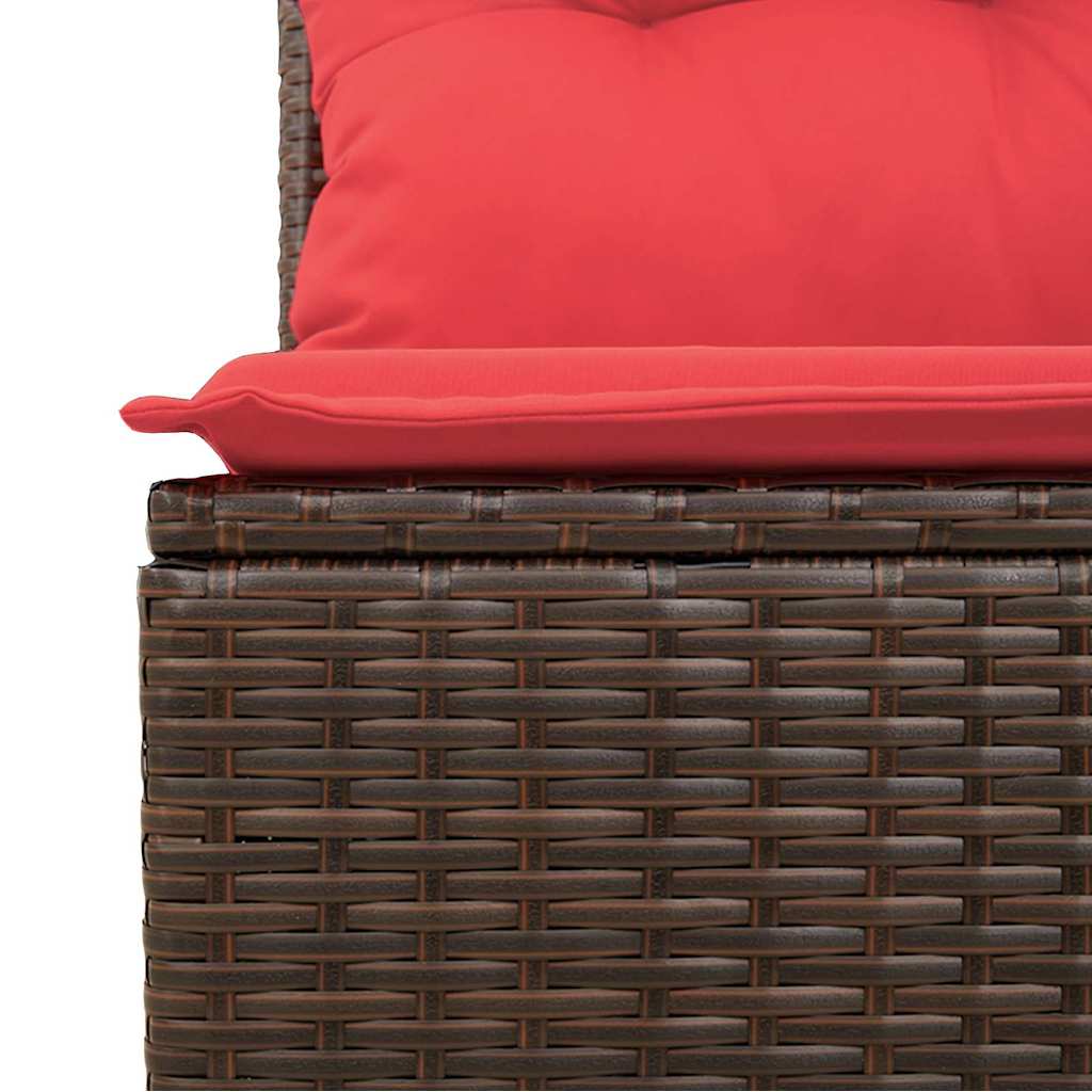 Tuin Sofa Set met kussen 6 pcs Bruin poly rattan is nu te koop bij PeponiXL, paradijselijk wonen!