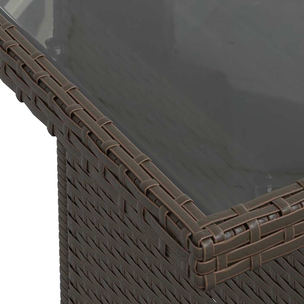 Tuin Sofa Set met kussen 7 pcs Bruin Poly riet is nu te koop bij PeponiXL, paradijselijk wonen!