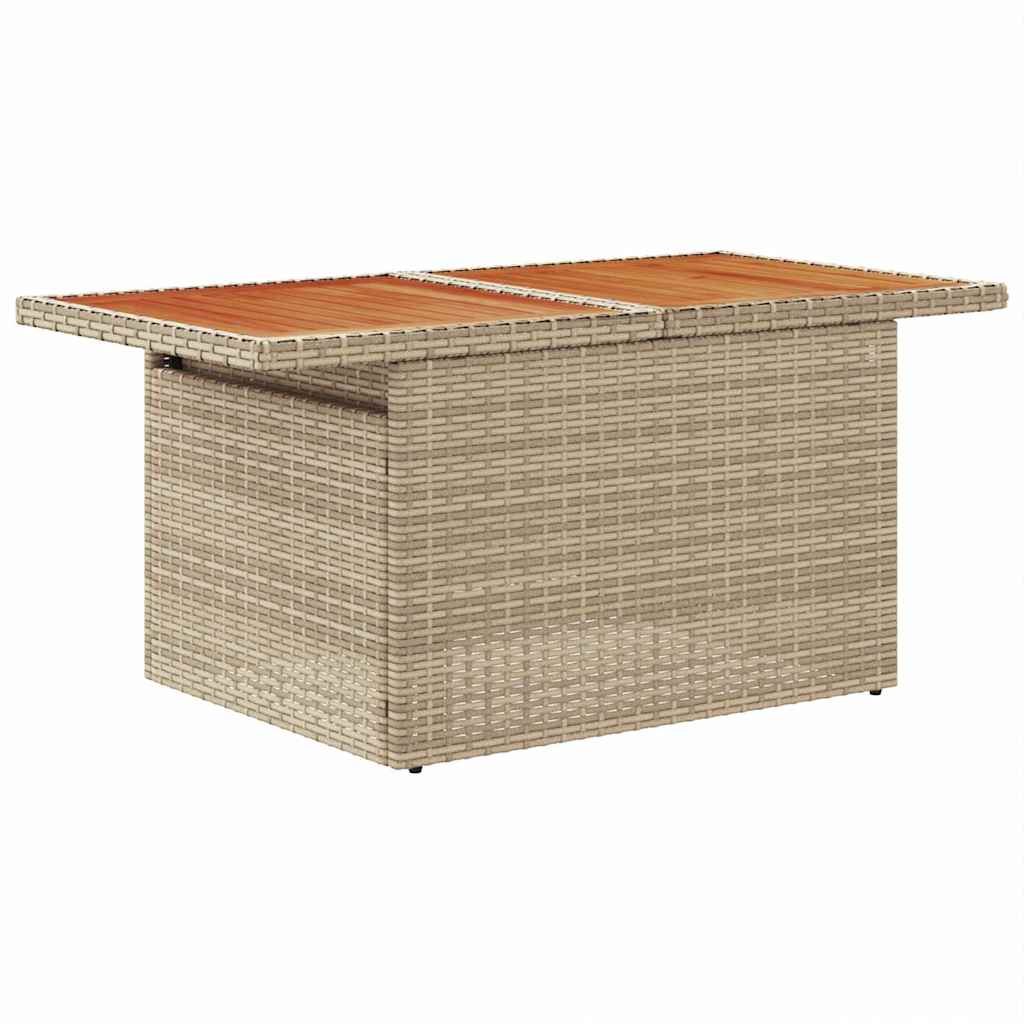 Tuinbankenset met kussen 8 pcs Beige en Licht Grijs poly rattan is nu te koop bij PeponiXL, paradijselijk wonen!