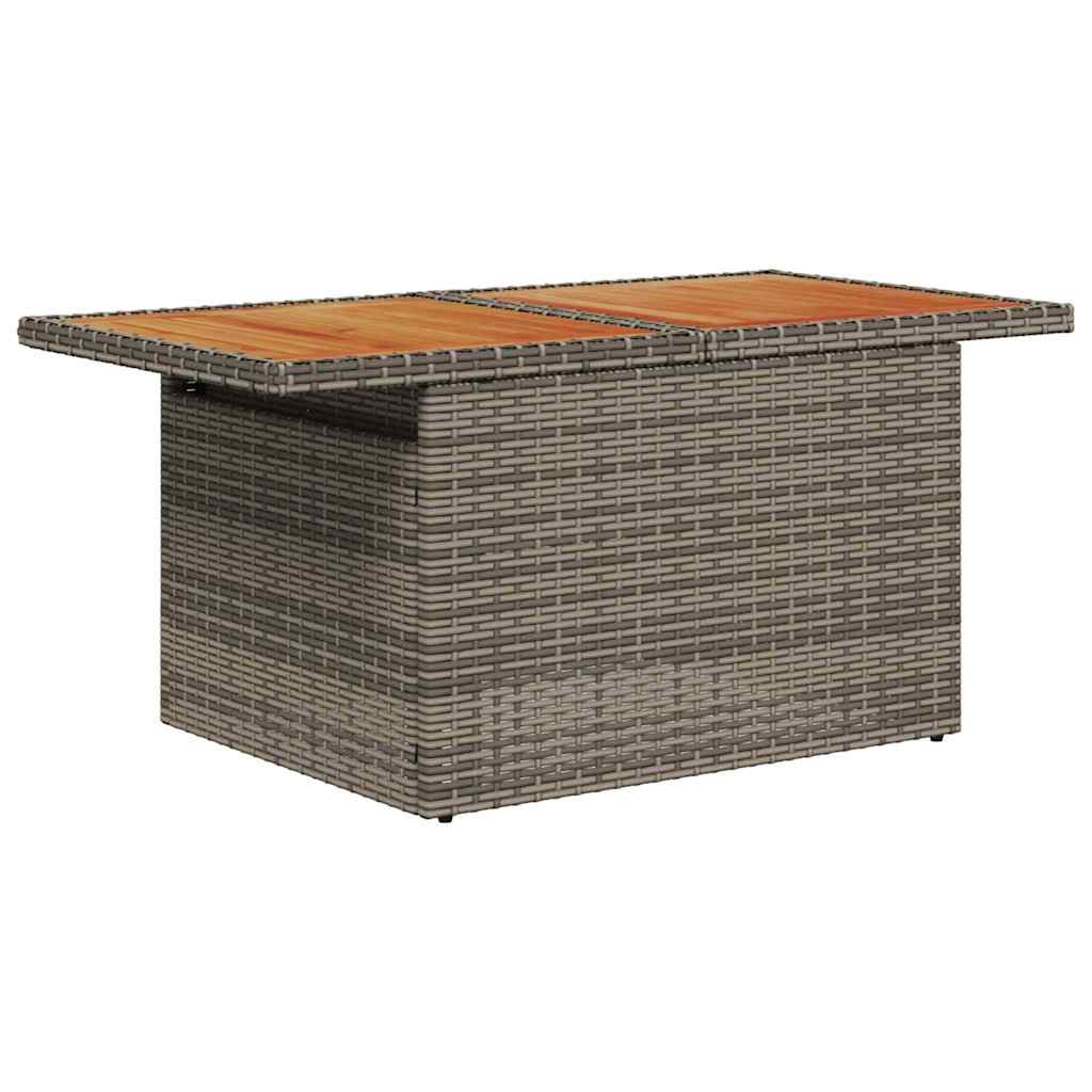 Tuin Sofa Set 10 pcs Grijs Poly rattan en gepoedercoat staal is nu te koop bij PeponiXL, paradijselijk wonen!