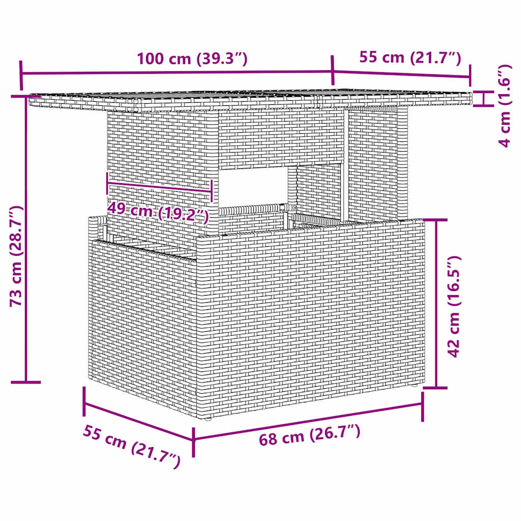 Tuinbankenset met kussen 6 pcs Zwart en Crème poly rattan is nu te koop bij PeponiXL, paradijselijk wonen!