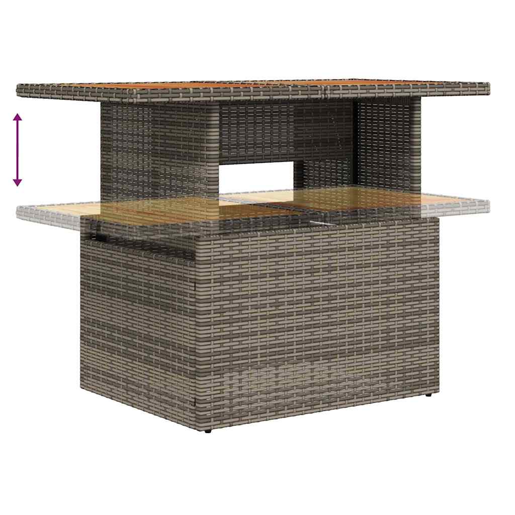 Tuin Sofa Set met kussen 7 pcs Grijs is nu te koop bij PeponiXL, paradijselijk wonen!