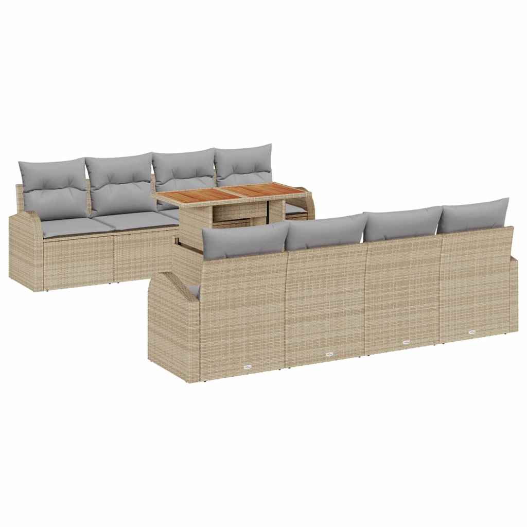 Tuin Sofa Set met kussen 7 pcs beige en lichtgrijs is nu te koop bij PeponiXL, paradijselijk wonen!