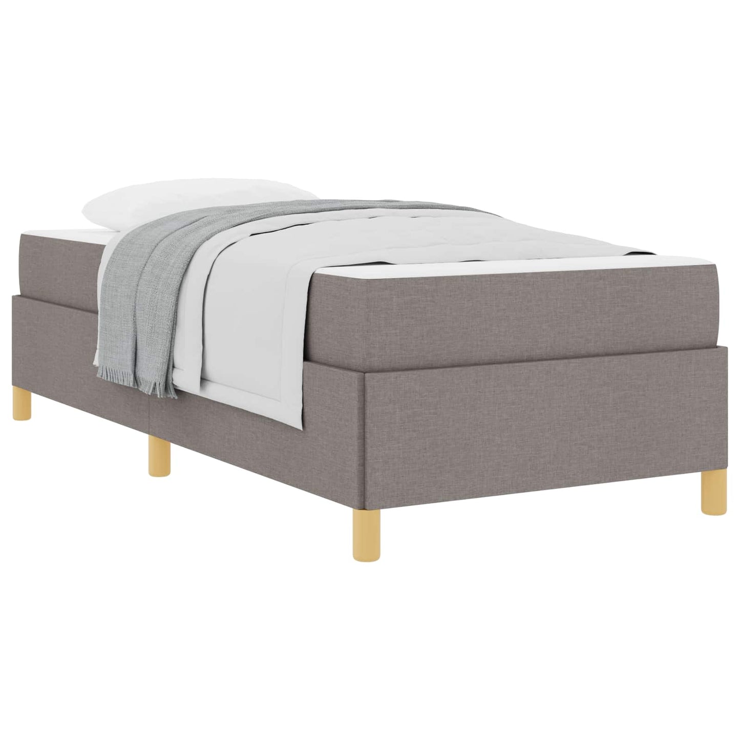 Bedframe met matras Taupe 90 x 190 cm Stof is nu te koop bij PeponiXL, paradijselijk wonen!