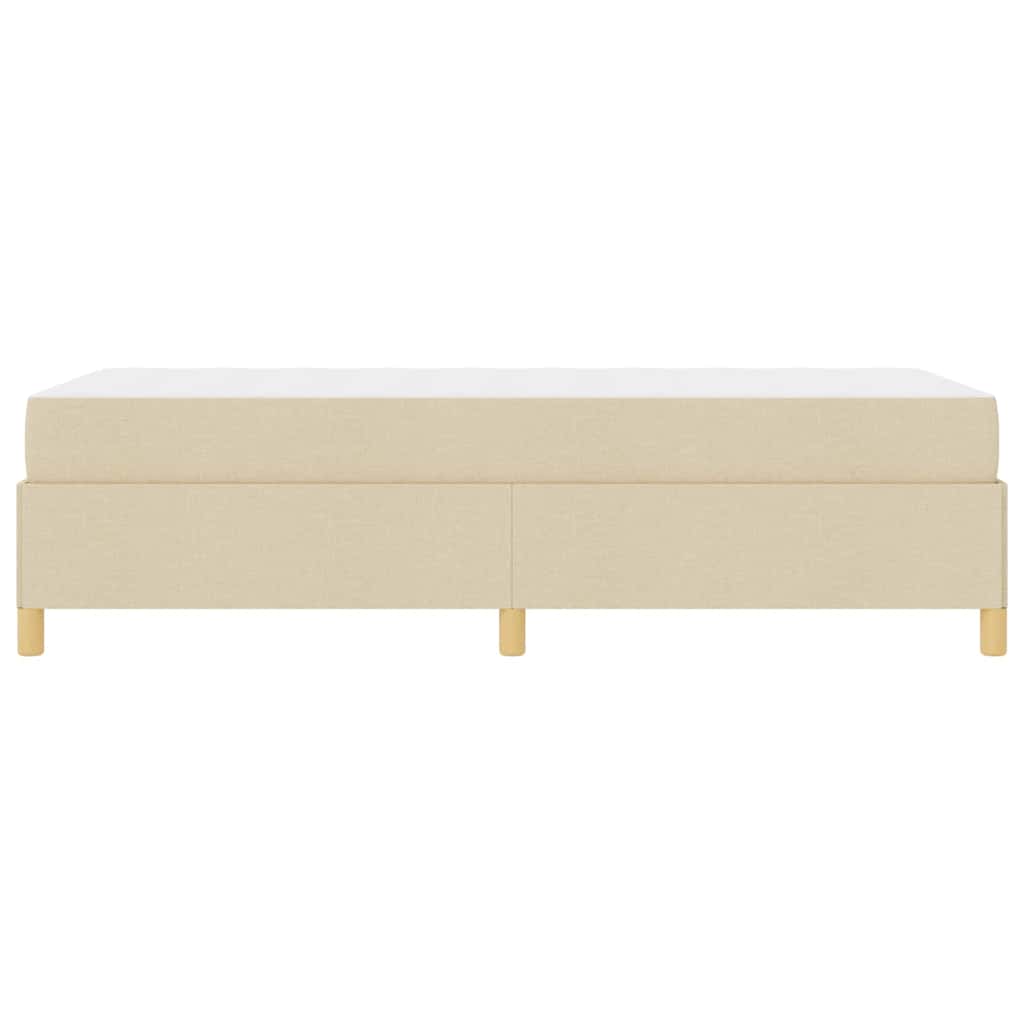 Bedframe met matras Crème 90 x 190 cm Stof is nu te koop bij PeponiXL, paradijselijk wonen!