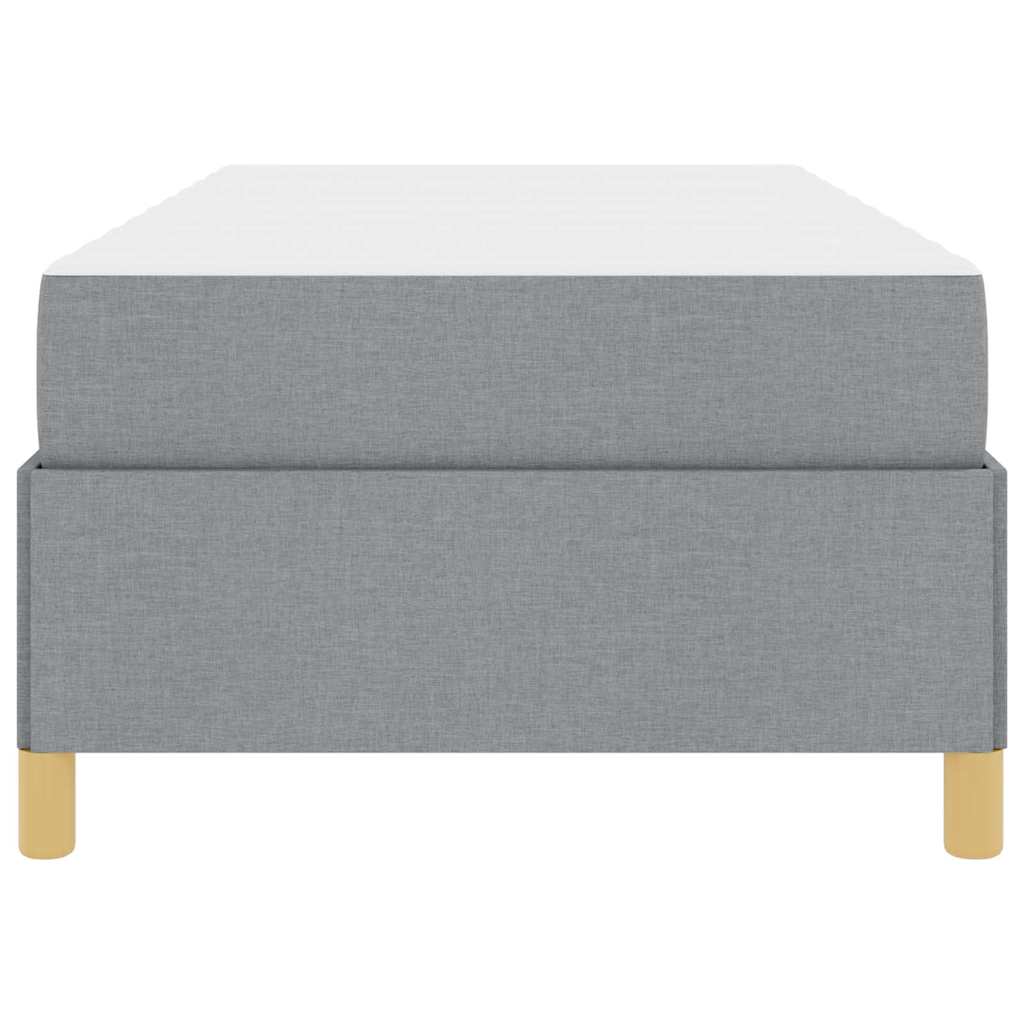 Bedframe met matras Lichtgrijs 90 x 200 cm Stof is nu te koop bij PeponiXL, paradijselijk wonen!