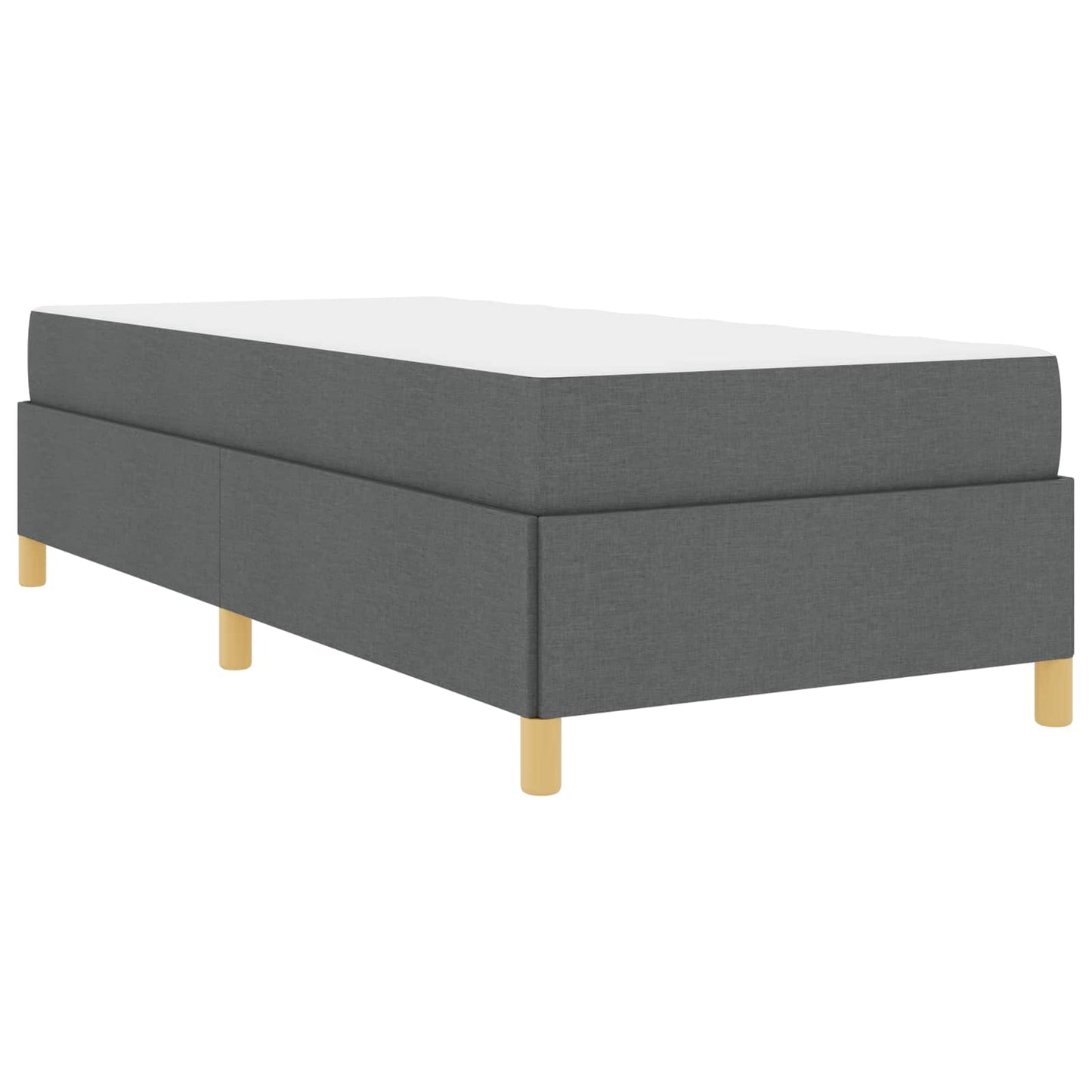 Bedframe met matras Donkergrijs 100 x 200 cm Stof is nu te koop bij PeponiXL, paradijselijk wonen!