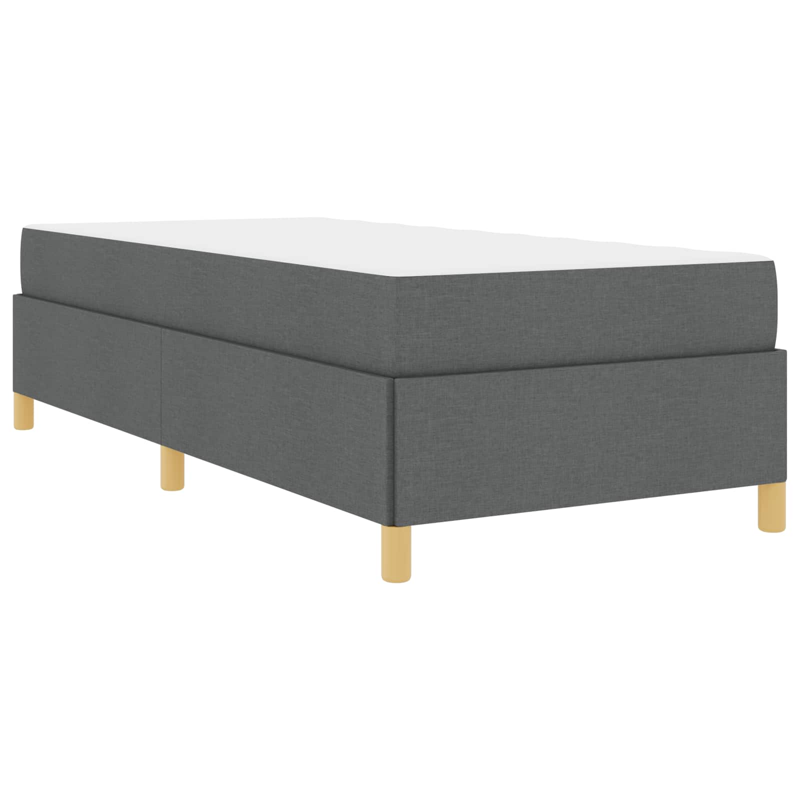 Bedframe met matras Donkergrijs 100 x 200 cm Stof is nu te koop bij PeponiXL, paradijselijk wonen!