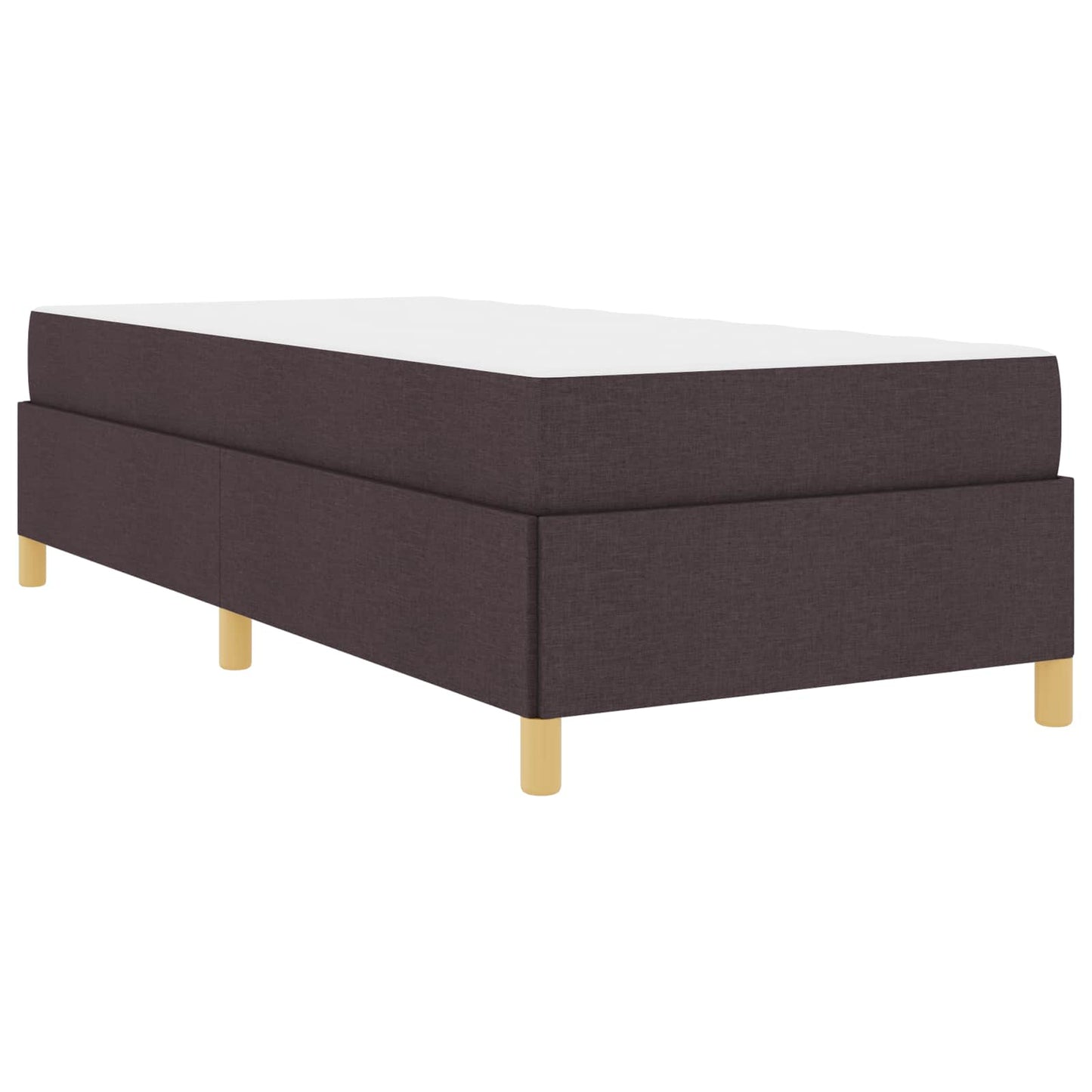 Bedframe met matras Donkerbruin 100 x 200 cm Stof is nu te koop bij PeponiXL, paradijselijk wonen!
