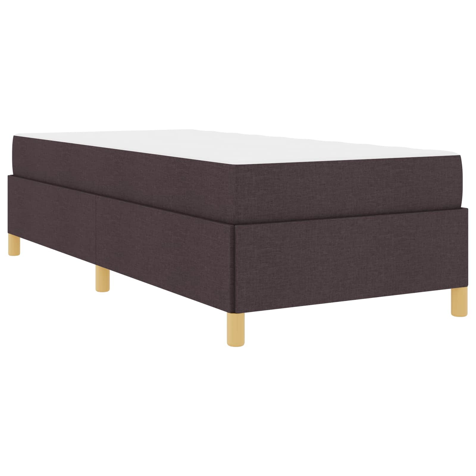 Bedframe met matras Donkerbruin 100 x 200 cm Stof is nu te koop bij PeponiXL, paradijselijk wonen!