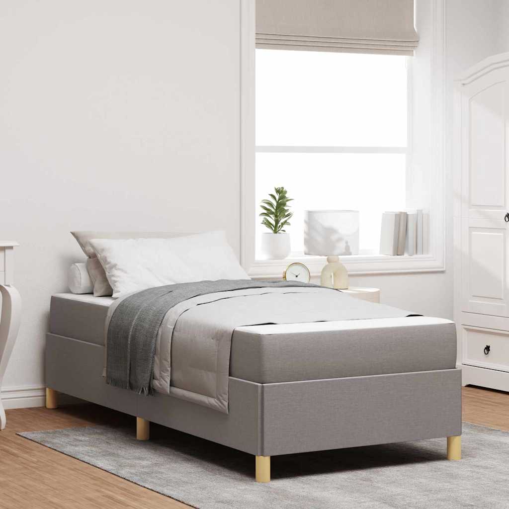 Bedframe met matras Taupe 100 x 200 cm Stof is nu te koop bij PeponiXL, paradijselijk wonen!