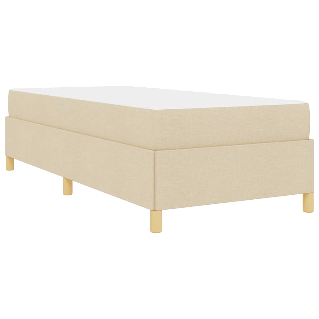 Bedframe met matras Crème 100 x 200 cm Stof is nu te koop bij PeponiXL, paradijselijk wonen!