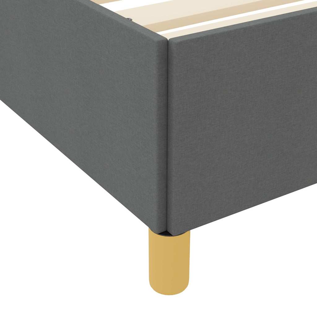 Bedframe met matras Donkergrijs 120 x 190 cm Stof is nu te koop bij PeponiXL, paradijselijk wonen!