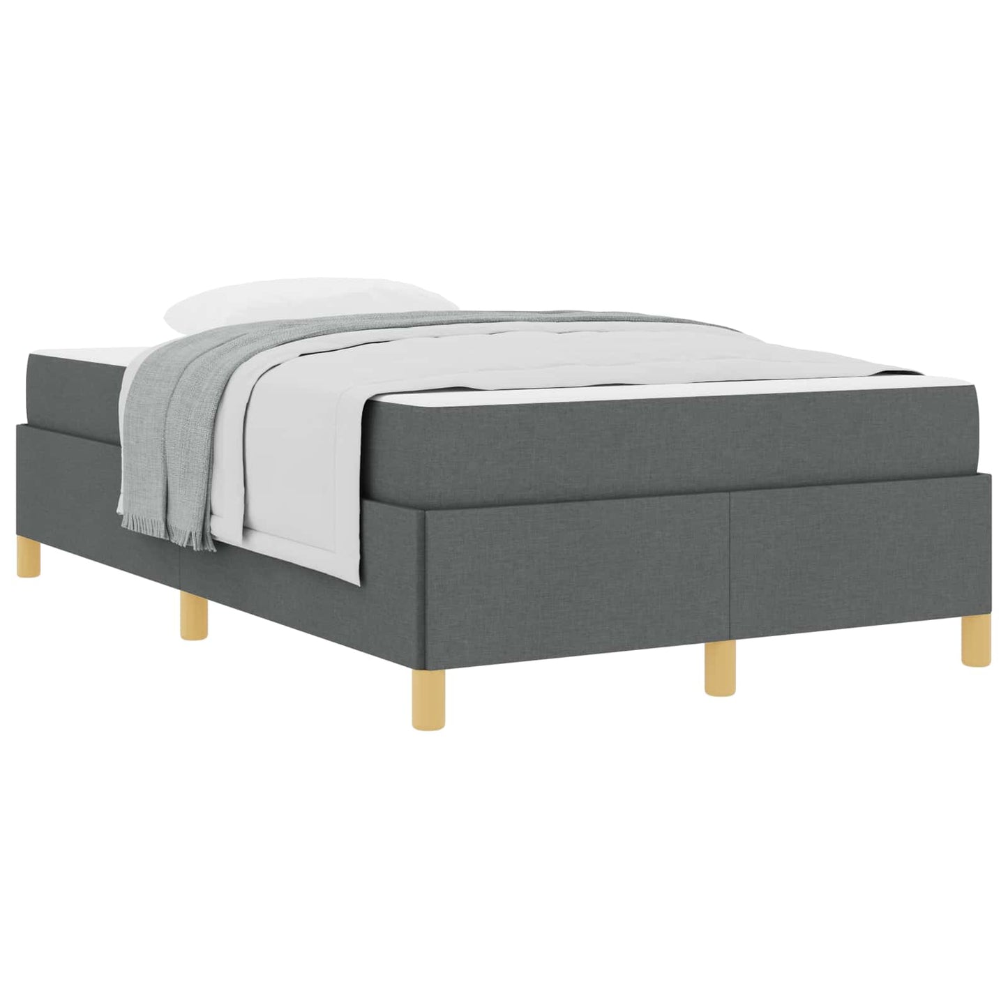Bedframe met matras Donkergrijs 120 x 190 cm Stof is nu te koop bij PeponiXL, paradijselijk wonen!