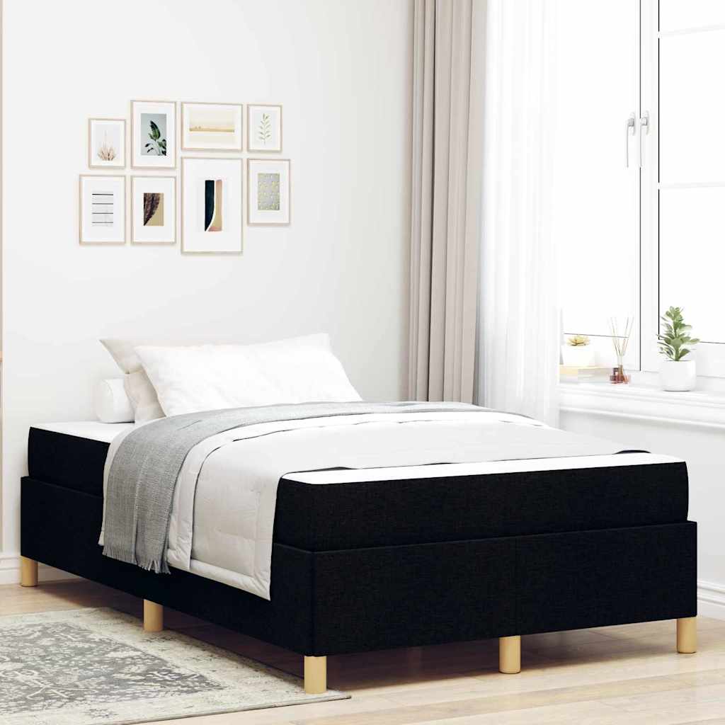 Bedframe met matras Zwart 120 x 190 cm Stof is nu te koop bij PeponiXL, paradijselijk wonen!