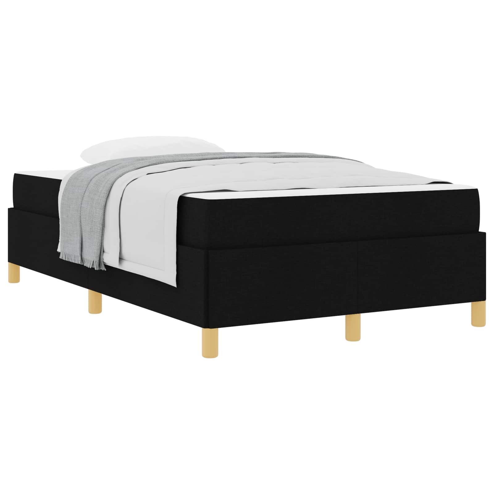 Bedframe met matras Zwart 120 x 190 cm Stof is nu te koop bij PeponiXL, paradijselijk wonen!
