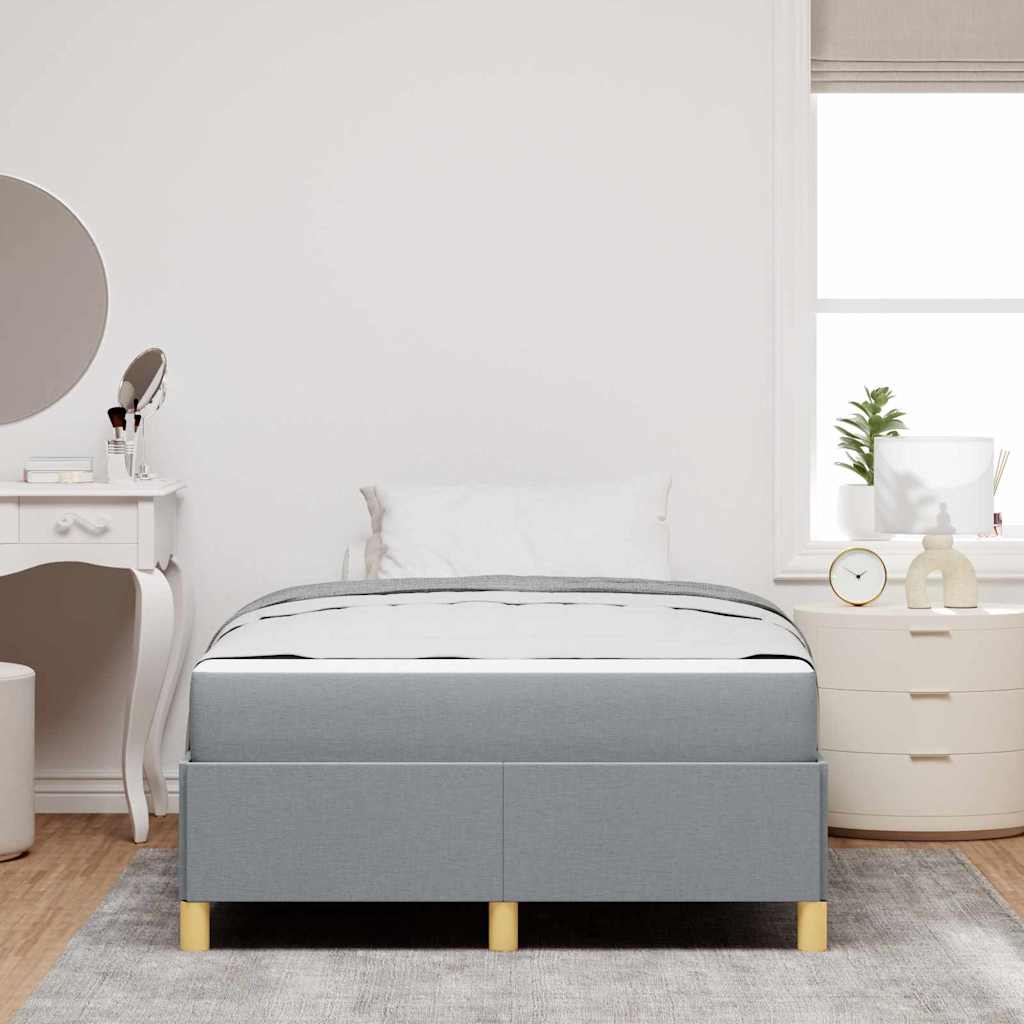 Bedframe met matras Lichtgrijs 120 x 200 cm Stof is nu te koop bij PeponiXL, paradijselijk wonen!
