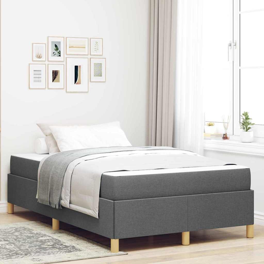 Bedframe met matras Donkergrijs 120 x 200 cm Stof is nu te koop bij PeponiXL, paradijselijk wonen!