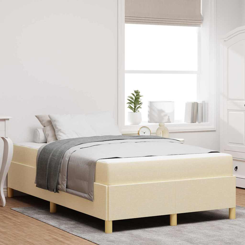 Bedframe met matras Crème 120 x 200 cm Stof is nu te koop bij PeponiXL, paradijselijk wonen!