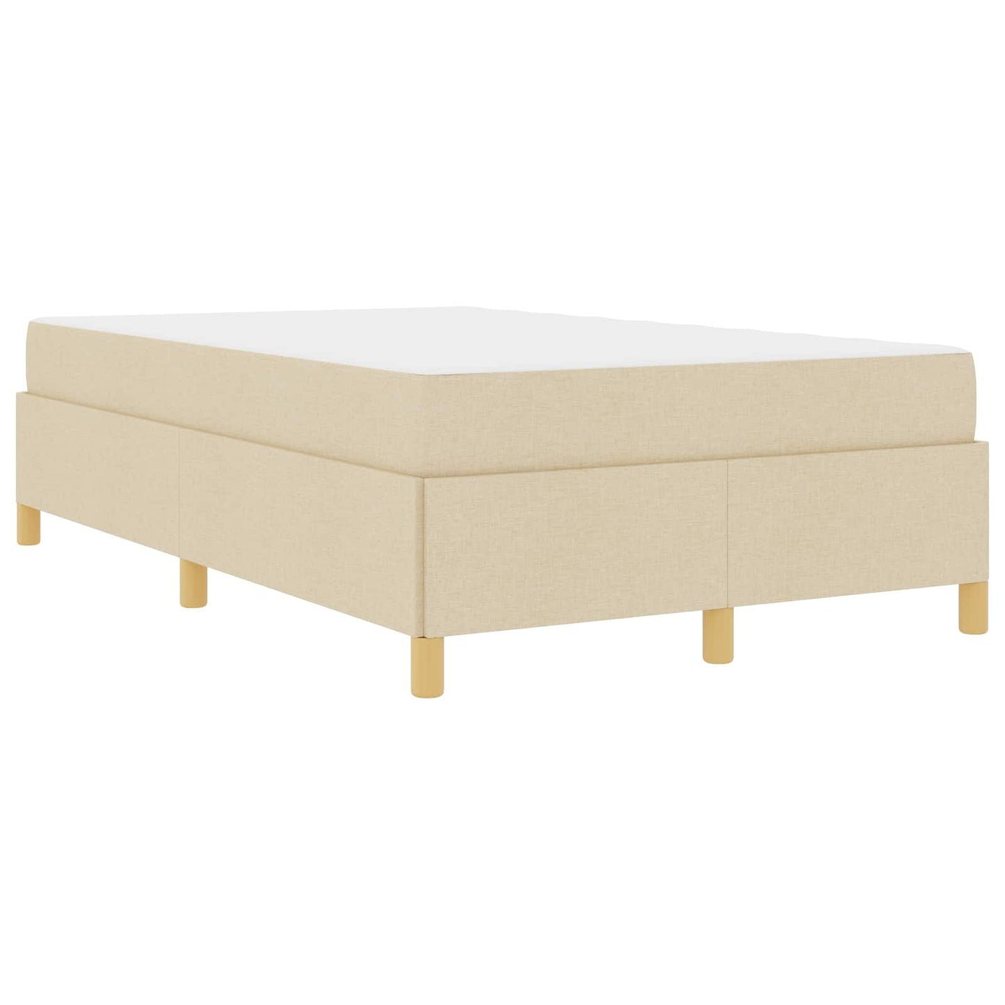 Bedframe met matras Crème 120 x 200 cm Stof is nu te koop bij PeponiXL, paradijselijk wonen!