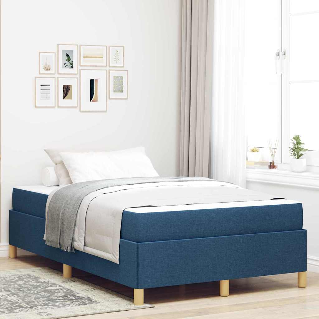 Bedframe met matras Blauw 120 x 200 cm Stof is nu te koop bij PeponiXL, paradijselijk wonen!
