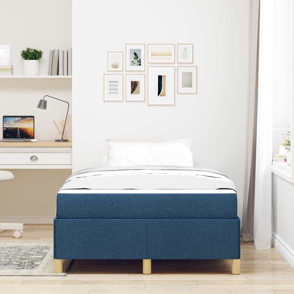 Bedframe met matras Blauw 120 x 200 cm Stof is nu te koop bij PeponiXL, paradijselijk wonen!