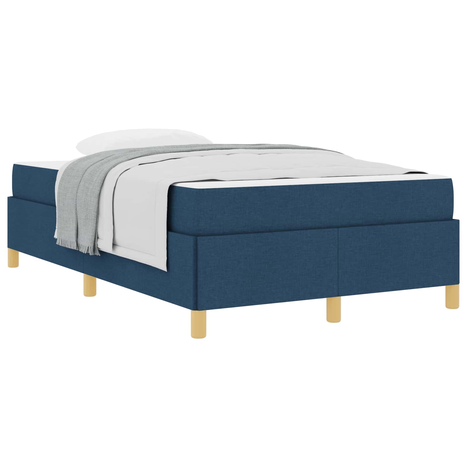 Bedframe met matras Blauw 120 x 200 cm Stof is nu te koop bij PeponiXL, paradijselijk wonen!