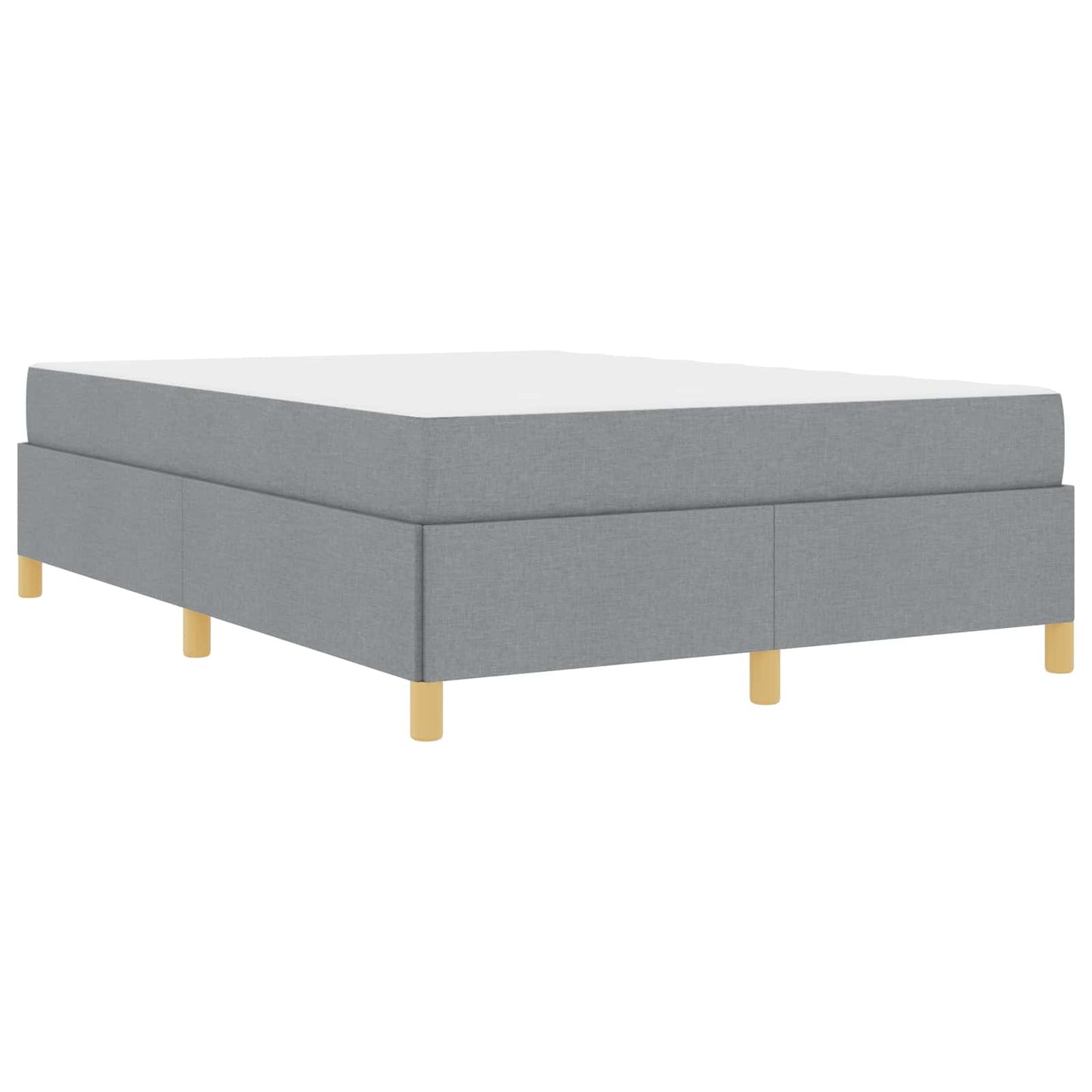 Bedframe met matras Lichtgrijs 140 x 190 cm Stof is nu te koop bij PeponiXL, paradijselijk wonen!