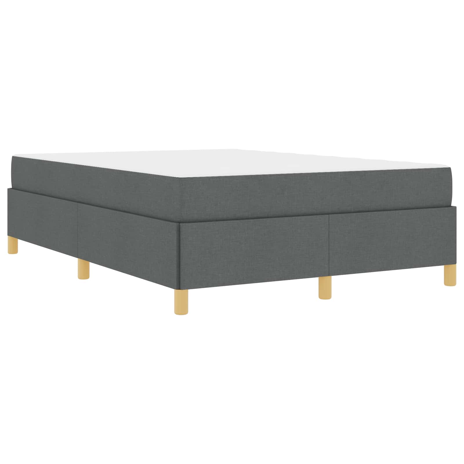 Bedframe met matras Donkergrijs 140 x 190 cm Stof is nu te koop bij PeponiXL, paradijselijk wonen!