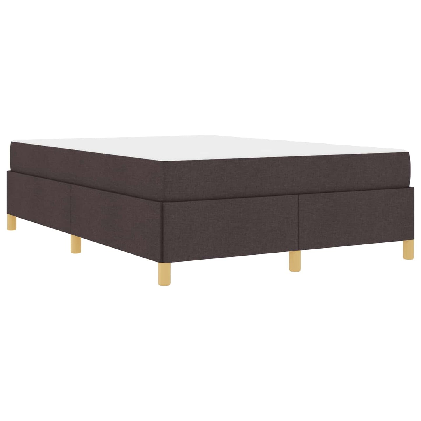 Bedframe met matras Donkerbruin 140 x 190 cm Stof is nu te koop bij PeponiXL, paradijselijk wonen!