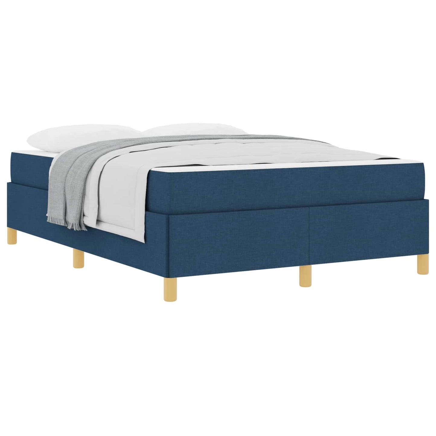 Bedframe met matras Blauw 140 x 190 cm Stof is nu te koop bij PeponiXL, paradijselijk wonen!