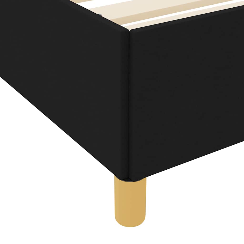 Bedframe met matras Zwart 140 x 200 cm Stof is nu te koop bij PeponiXL, paradijselijk wonen!