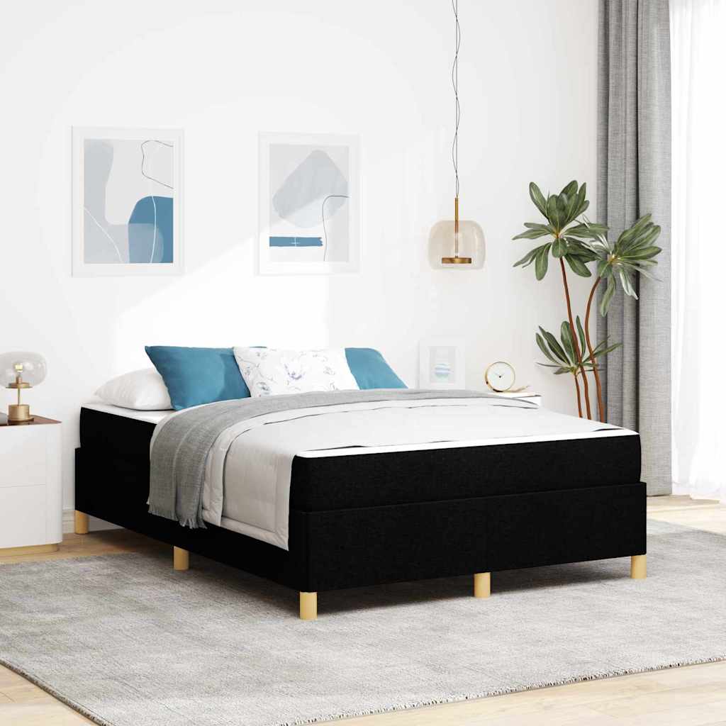 Bedframe met matras Zwart 140 x 200 cm Stof is nu te koop bij PeponiXL, paradijselijk wonen!