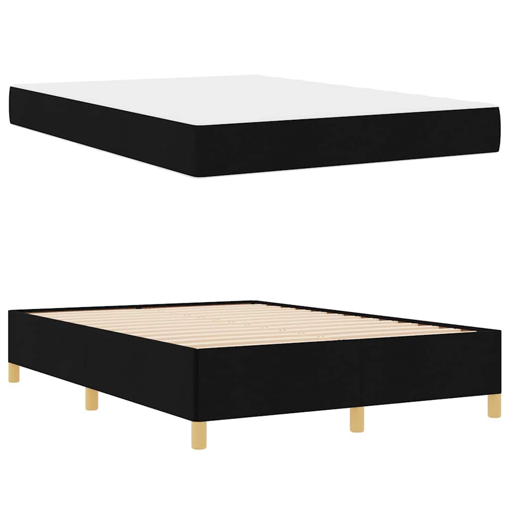 Bedframe met matras Zwart 140 x 200 cm Stof is nu te koop bij PeponiXL, paradijselijk wonen!