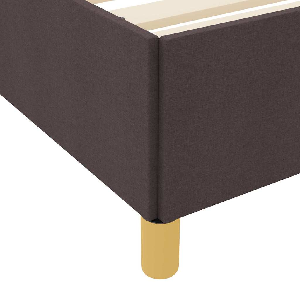 Bedframe met matras Donkerbruin 140 x 200 cm Stof is nu te koop bij PeponiXL, paradijselijk wonen!