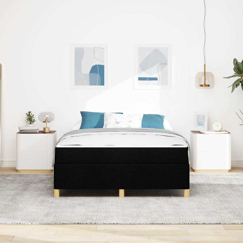Bedframe met matras Zwart 160 x 200 cm Stof is nu te koop bij PeponiXL, paradijselijk wonen!