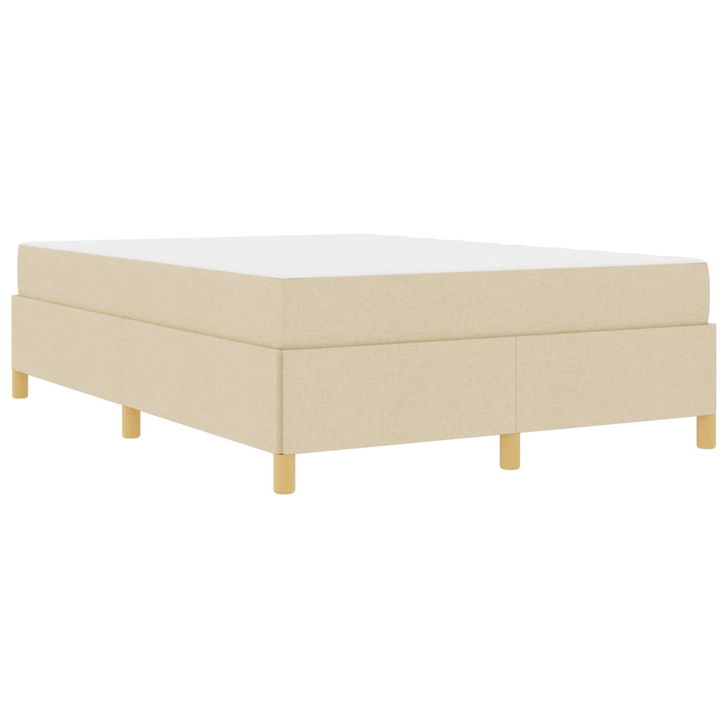Bedframe met matras Crème 160 x 200 cm Stof is nu te koop bij PeponiXL, paradijselijk wonen!