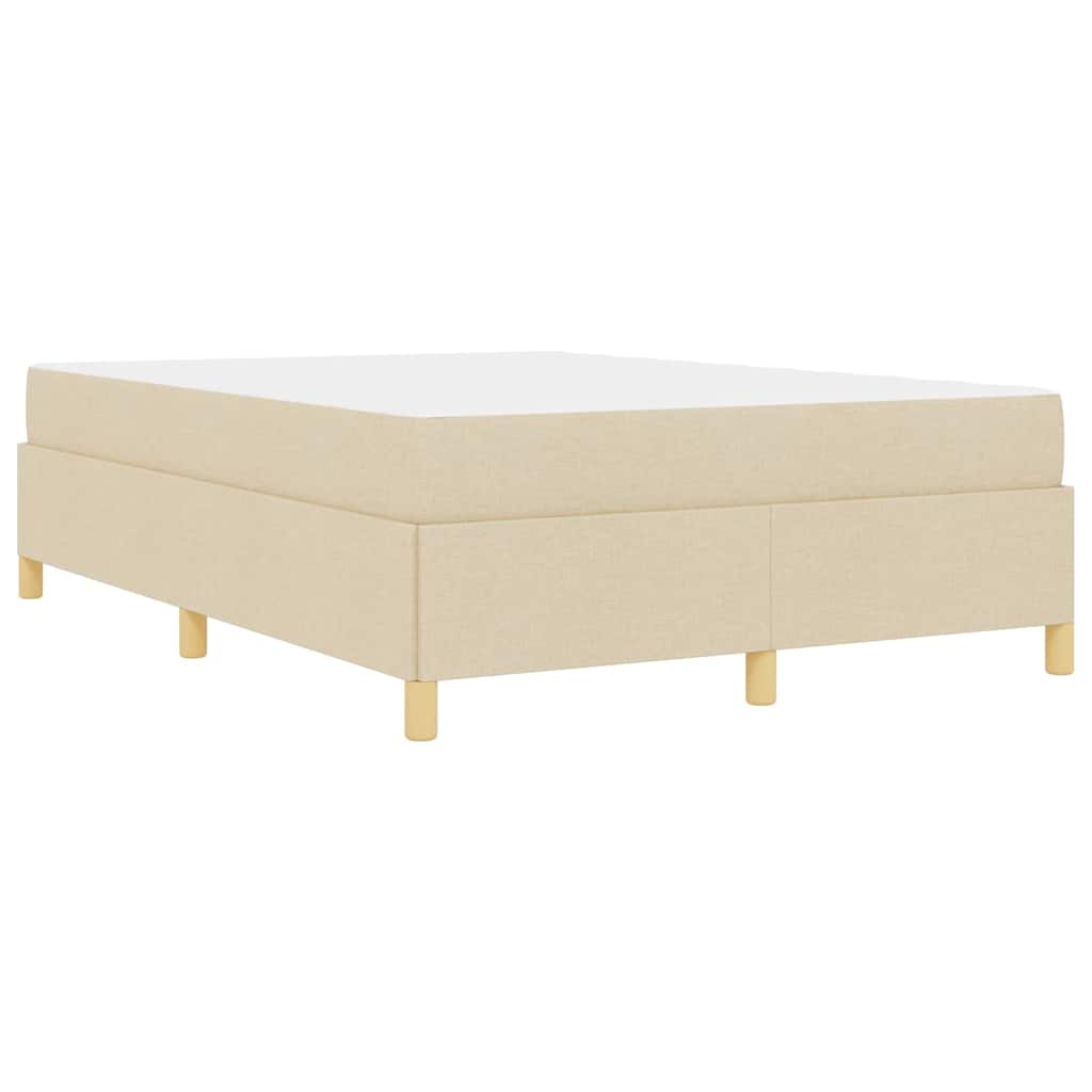Bedframe met matras Crème 160 x 200 cm Stof is nu te koop bij PeponiXL, paradijselijk wonen!