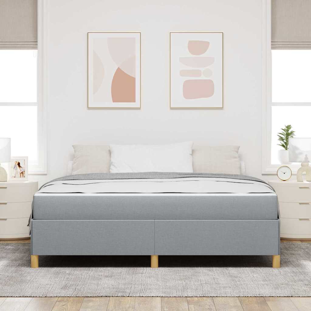 Bedframe met matras Lichtgrijs 180 x 200 cm Stof is nu te koop bij PeponiXL, paradijselijk wonen!