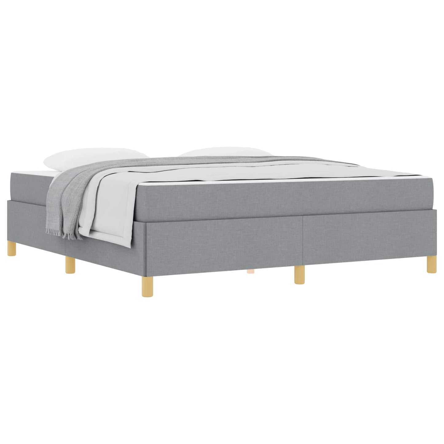 Bedframe met matras Lichtgrijs 180 x 200 cm Stof is nu te koop bij PeponiXL, paradijselijk wonen!