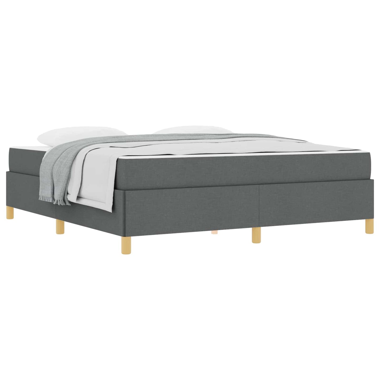 Bedframe met matras Donkergrijs 180 x 200 cm Stof is nu te koop bij PeponiXL, paradijselijk wonen!