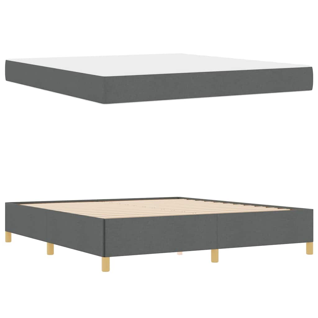Bedframe met matras Donkergrijs 180 x 200 cm Stof is nu te koop bij PeponiXL, paradijselijk wonen!