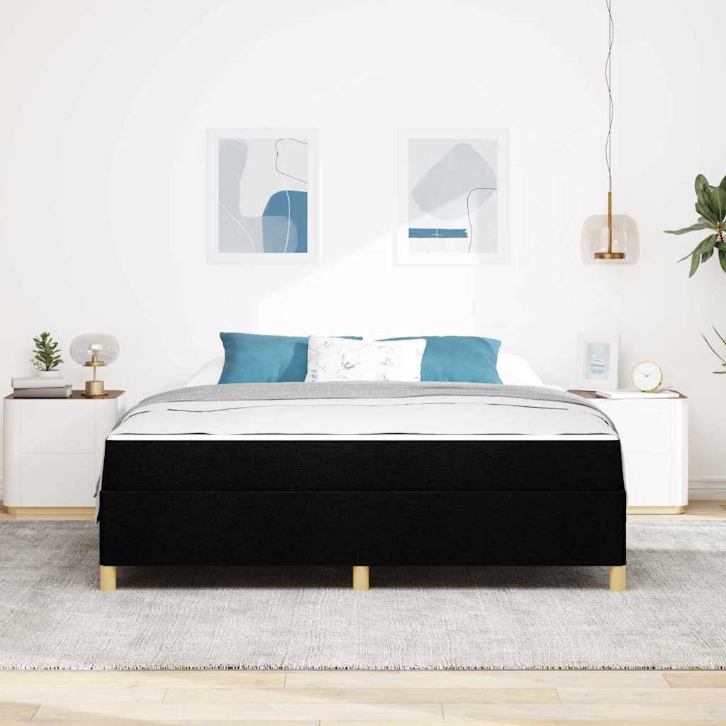 Bedframe met matras Zwart 180 x 200 cm Stof is nu te koop bij PeponiXL, paradijselijk wonen!